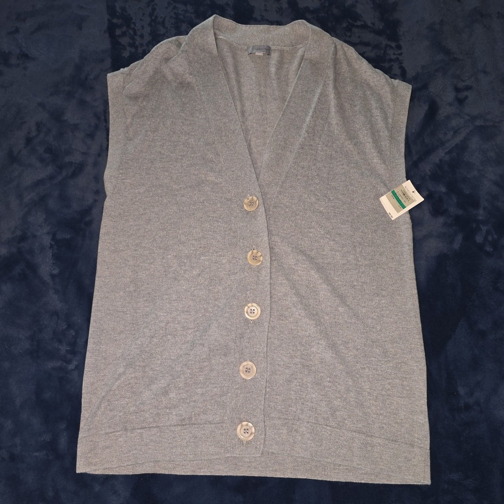 NWT Amber Sun Cardigan Sleeveless‎ Sweater Vest  Comfort Size Large $69 MSRP